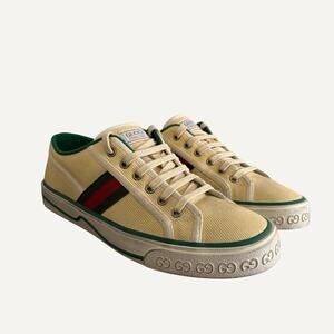 Size 9.5US - Gucci 1977 Men's Butter Tennis Sneaker Low Top